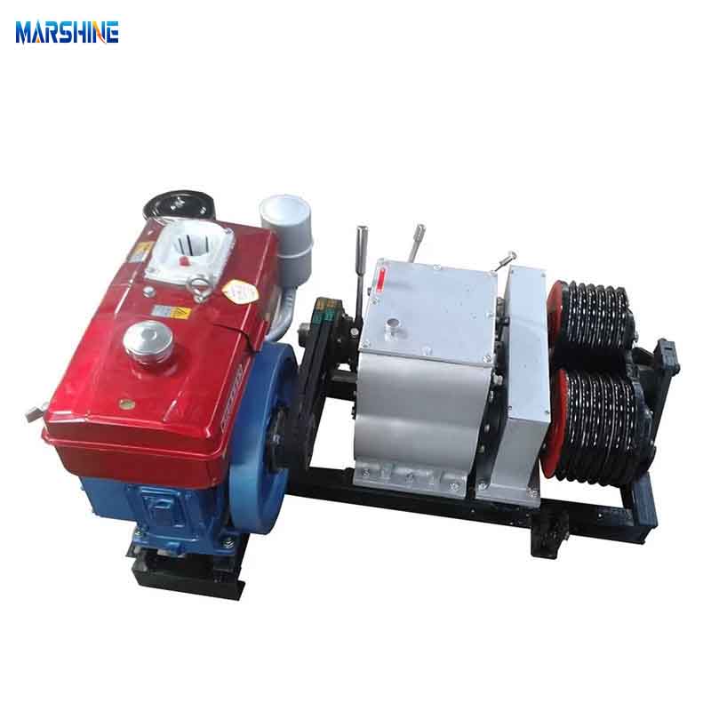 Máquina de cabrestante de cable con cable diesel dual toro
