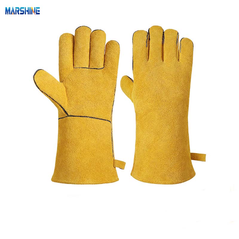 Guantes de insulación de cuero de cuero espesado